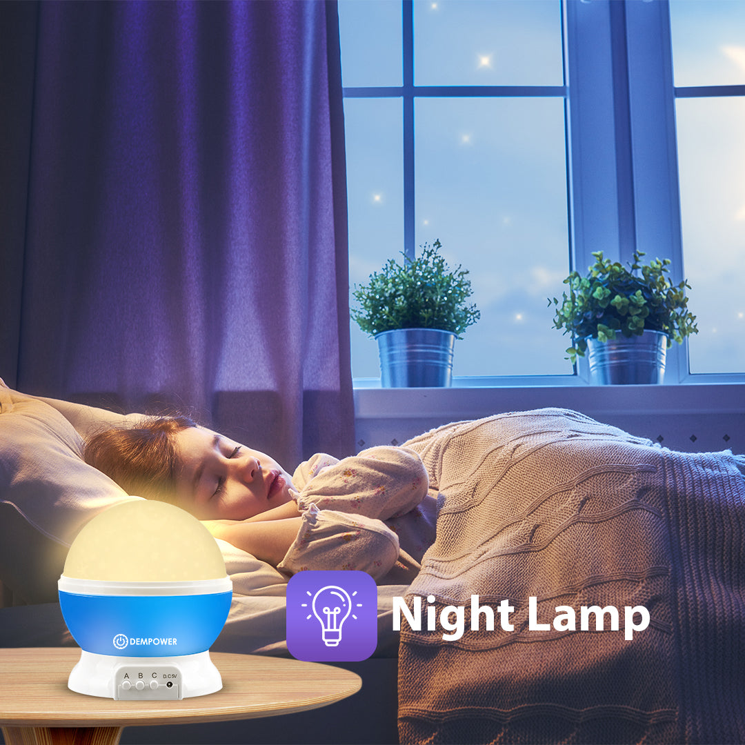 360° Rotation Star Projector Night Light (Blue)