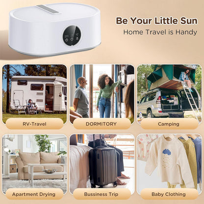 Portable Electric Clothes Dryer – Foldable 600W Dryer with Remote Control, Timer & Quick-Dry Mode for Home & Travel