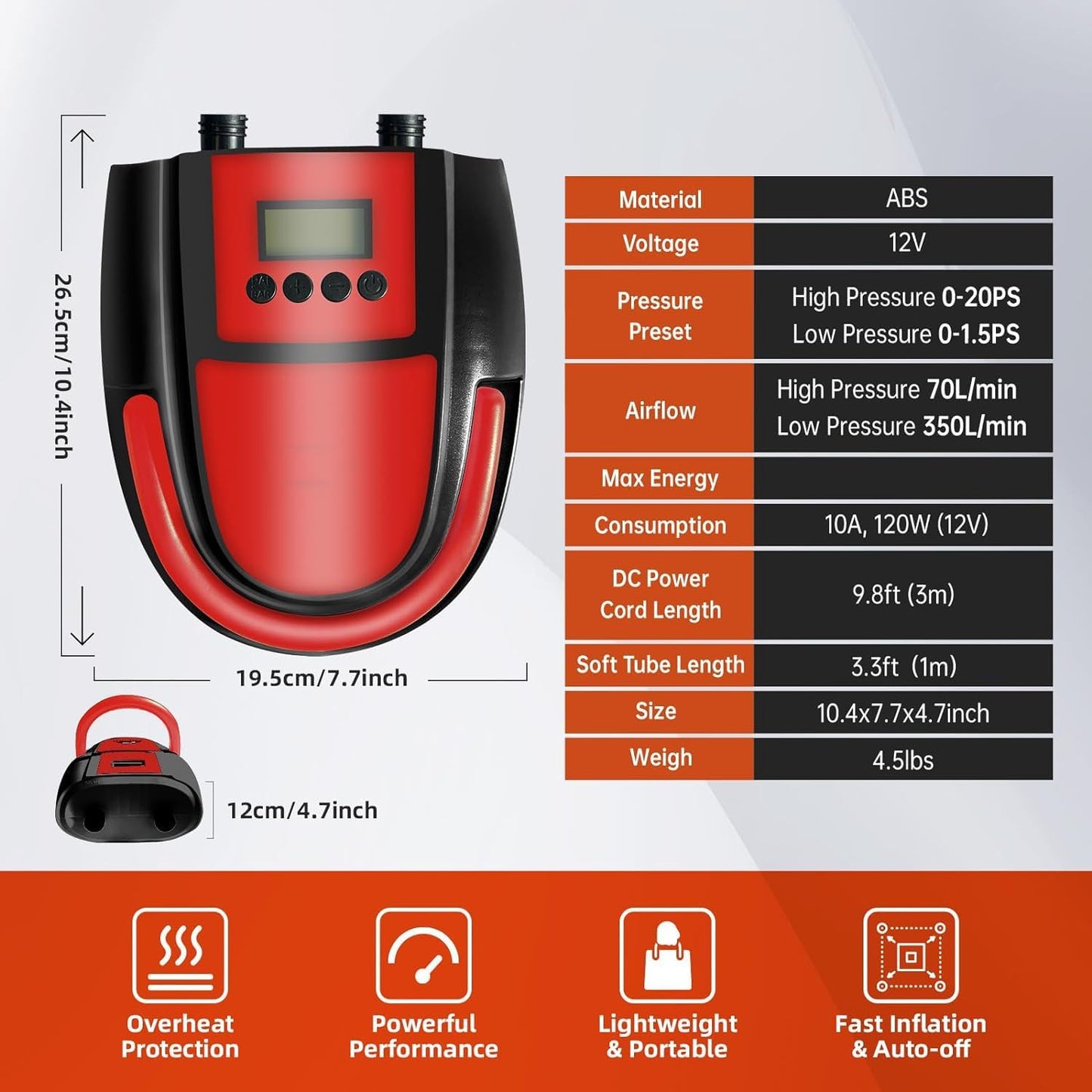 Portable Dual-Stage Electric Air Pump – Y-S-P