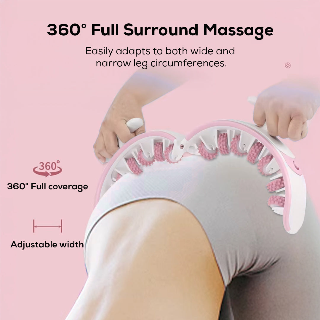 360° Full-Body Massage Roller Ring – Manual Muscle Relaxer for Legs, Arms & Waist