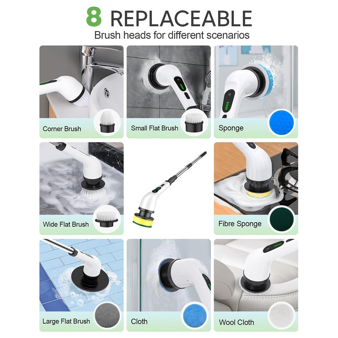 Electric Cleaning Brush with Multiple Brush Heads – Y-S-P