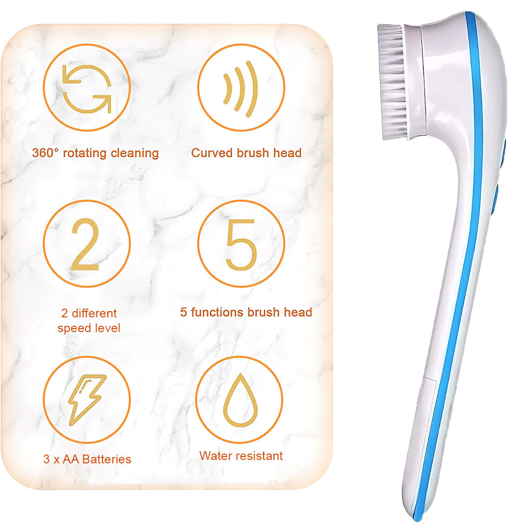 Efficient Battery Operated Spinning Spa Brush for Body Care