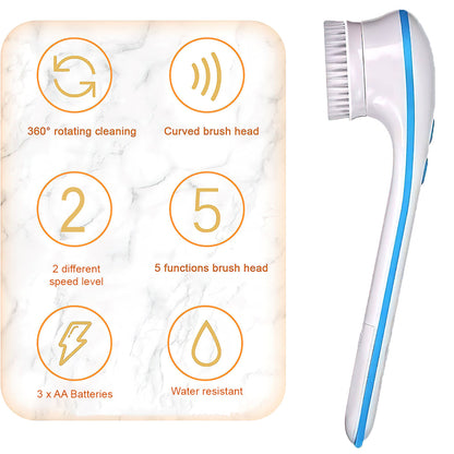 Efficient Battery Operated Spinning Spa Brush for Body Care