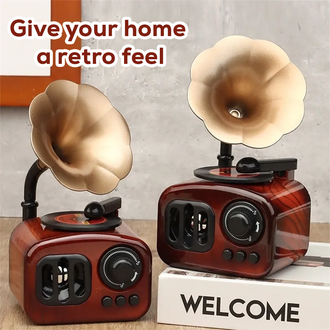 Gramophone Style Wooden Music Box
