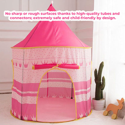 Kids Play Tent, Indoor & Outdoor Playhouse with Breathable Mesh Windows, Easy to Clean Fabric