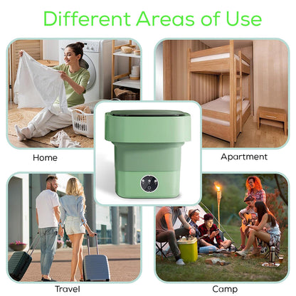 Mini Foldable Washing Machine – Perfect for Travel & Camping - Compact & Easy for Small Spaces
