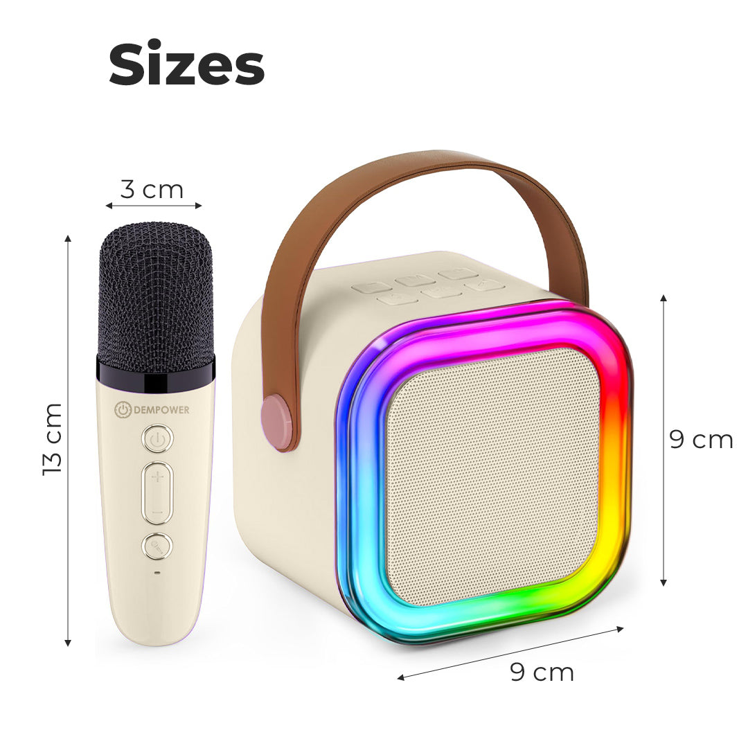 Portable Bluetooth Karaoke Speaker with 2 Wireless Microphones and RGB Lights Y-S-P