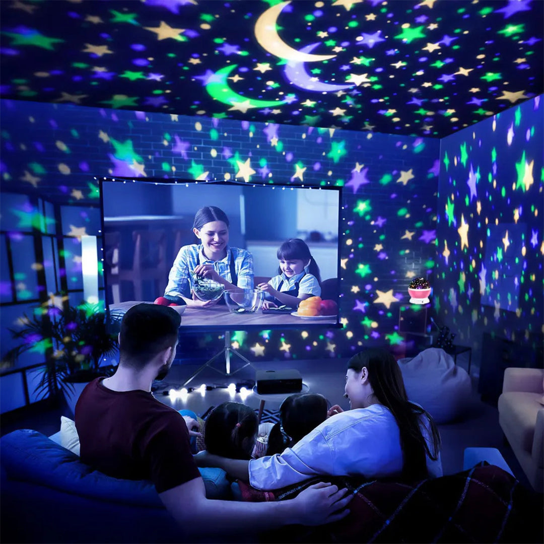 360° Rotation Star Projector Night Light (Pink)