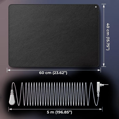 Grounding mat shown at 60 x 40cm for scale