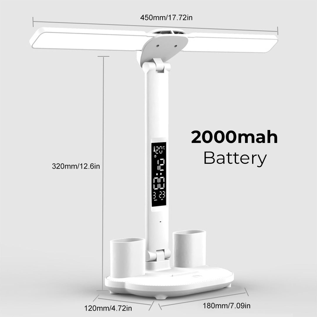 LED Desk Lamp with Digital Display, Touch Control and Phone Holder Y-S-P