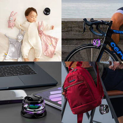 Magnetic Bluetooth Speaker – 360° Stereo Sound, LED Light Design & Magnetic Mount for Smart Devices