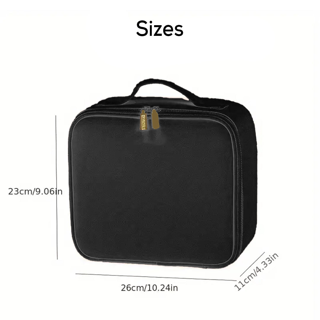 LED Makeup Organizer Case with Lighted Mirror and Adjustable Compartments Y-S-P