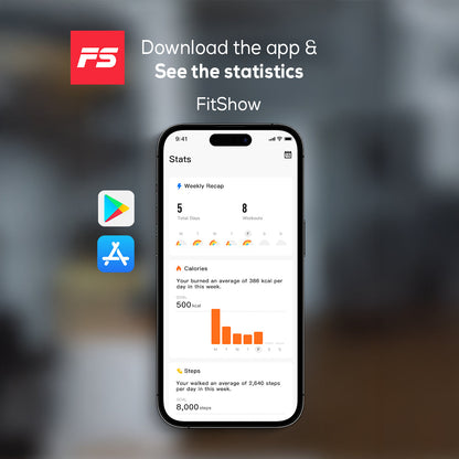 FitShow app connected to the portable treadmill
