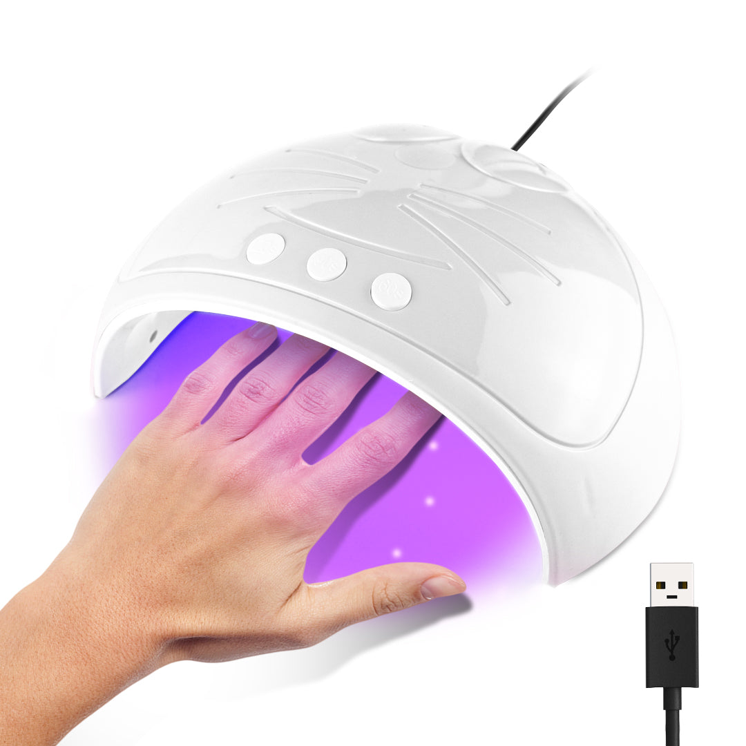 Cat Shaped UV LED Color Gel and Nail Dryer Lamp (White)