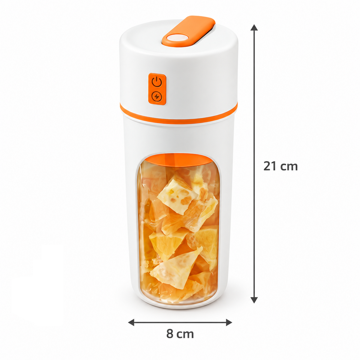 Portable USB Rechargeable Blender Bottle – Food Grade Personal Juicer with Stainless Steel Blades, One-Click Operation