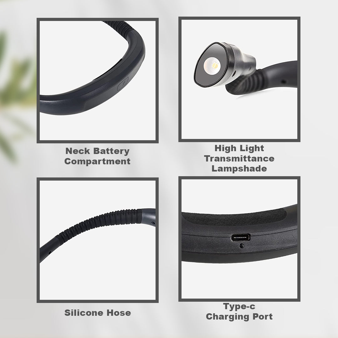 Adjustable Neck Book Reading Light for Hands-Free Use Y-S-P