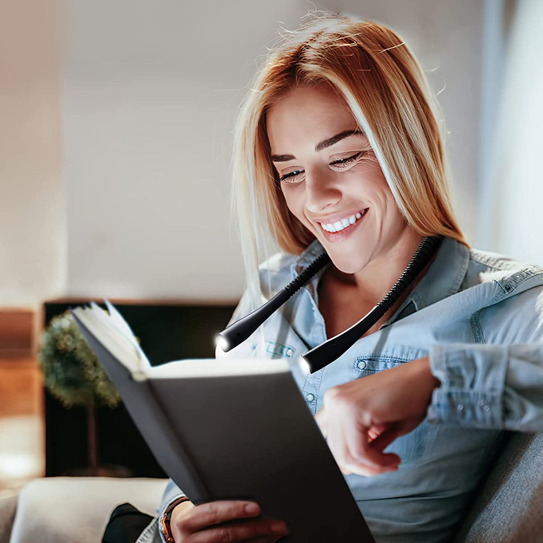 Adjustable Neck Book Reading Light for Hands-Free Use Y-S-P
