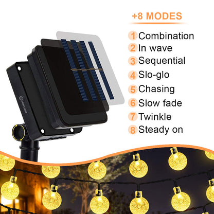 100 Leds Waterproof Solar Garden Lights (Warm White)