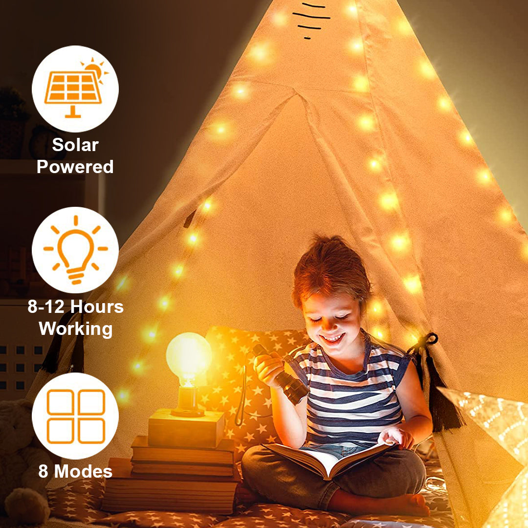 100 Leds Waterproof Solar Garden Lights (Warm White)