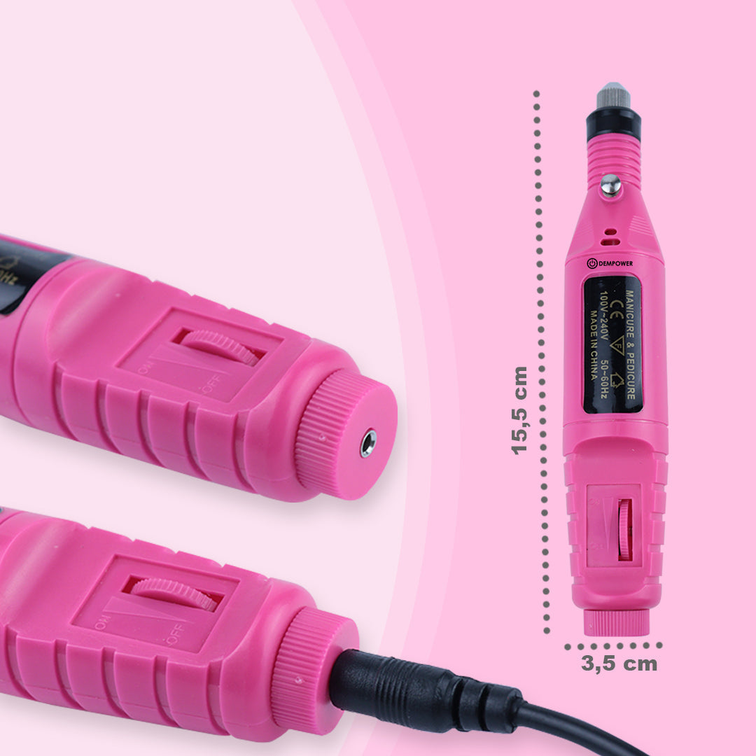 Professional Traditional Nail Care Manicure Kit (Fuchsia)