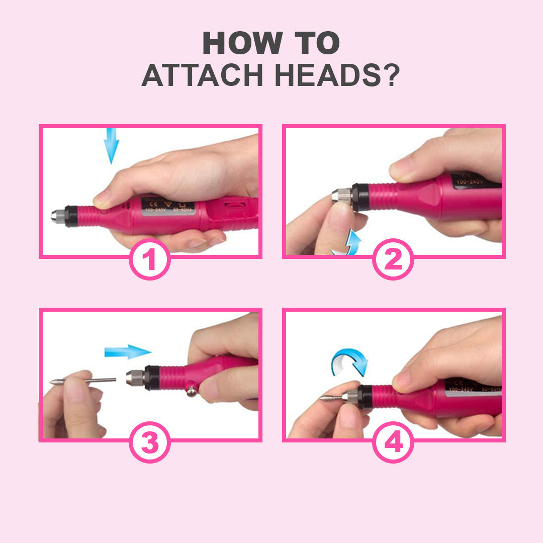 Professional Traditional Nail Care Manicure Kit (Fuchsia)