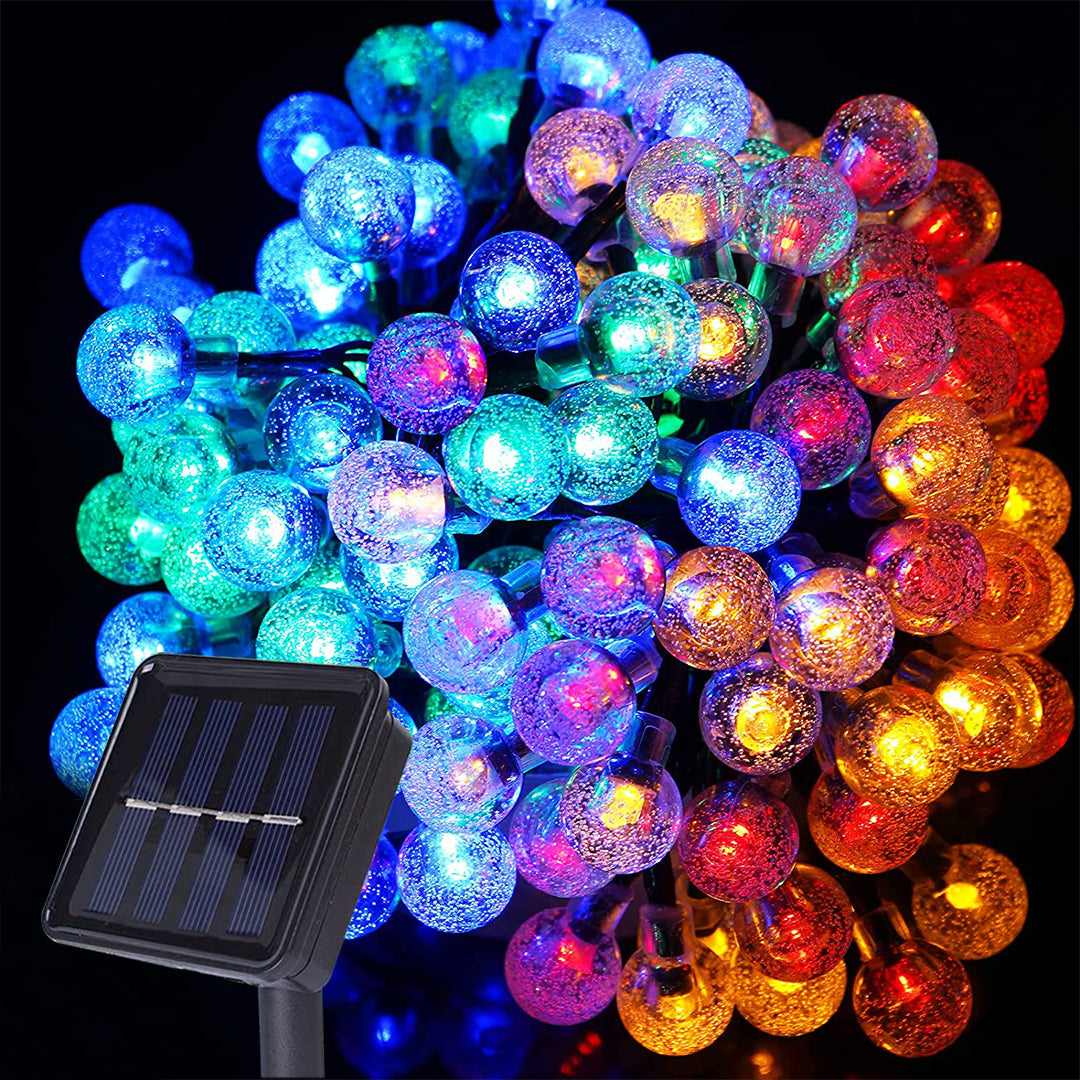 9M 50 LED RGB Waterproof Solar Lights for Garden