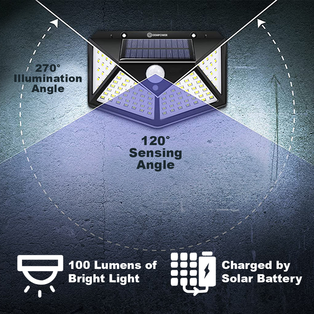 1 PCS Waterproof Solar Outdoor Light 100 LED