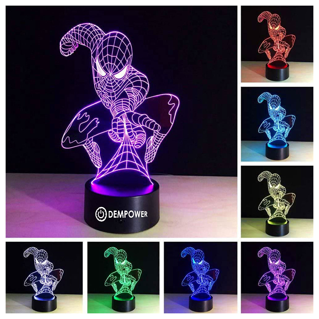 3D Superhero Illusion Lamp for Kids Room Decor
