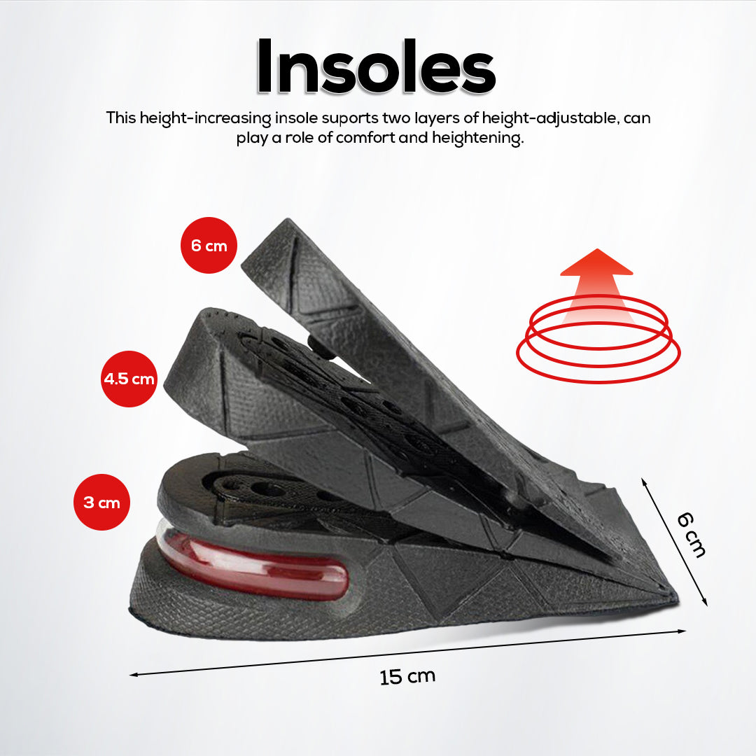 Comfortable 3 CM Height Increasing Shoe Insole for All-Day Use Y-S-P