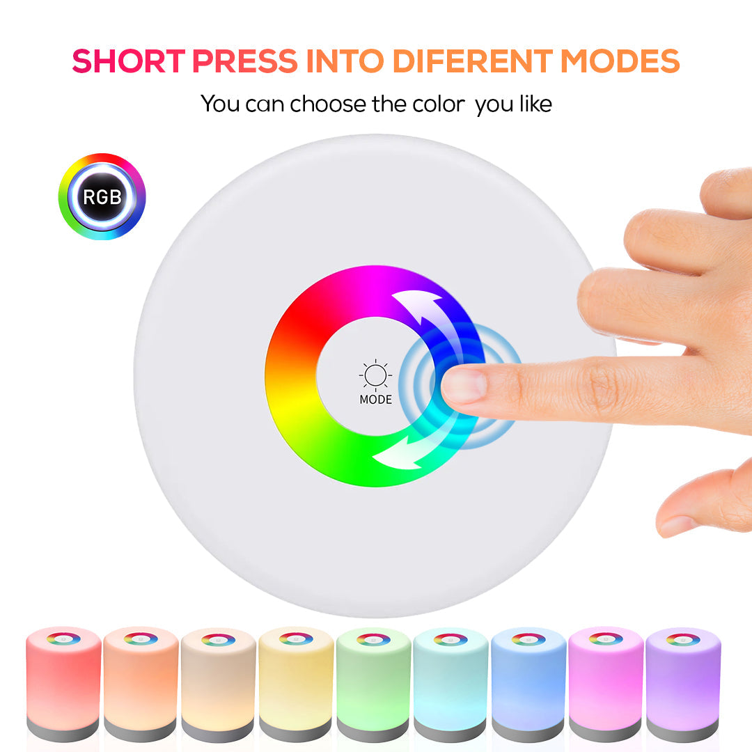 Touch Sensor Table Lamp (Warm White Light & Color Changing RGB)
