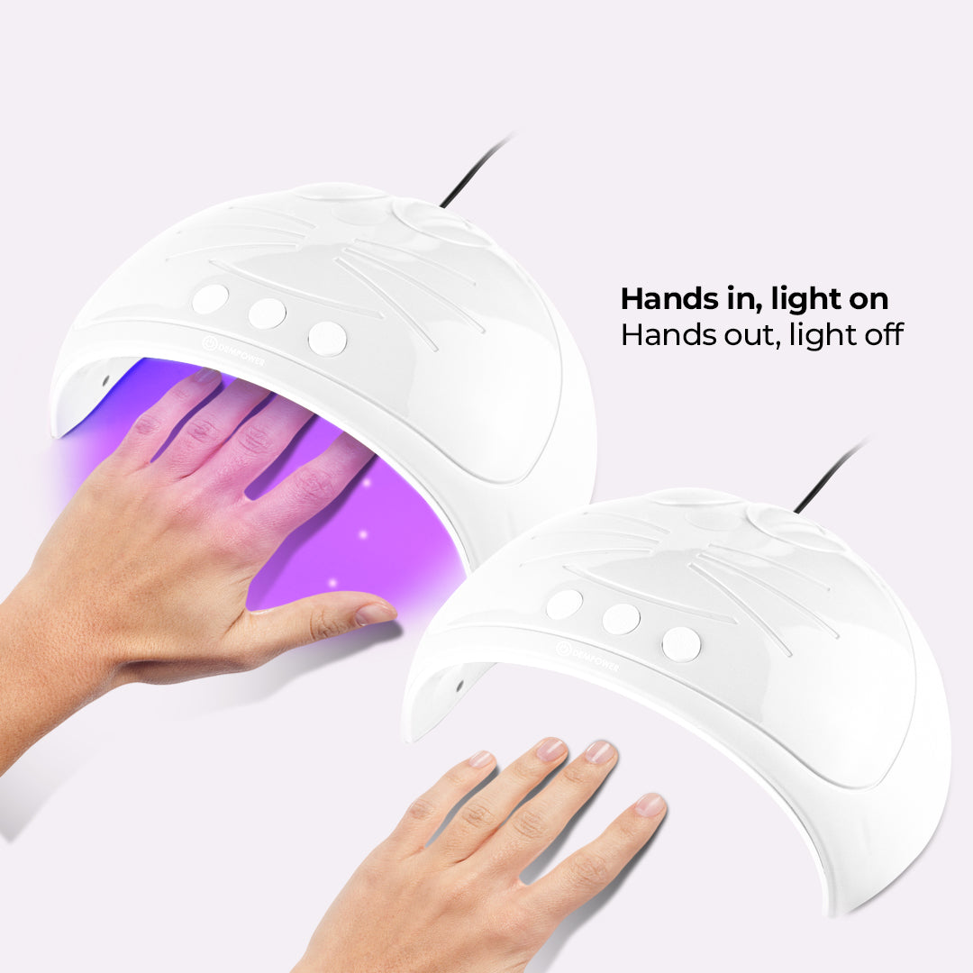Cat Shaped UV LED Color Gel and Nail Dryer Lamp (White)
