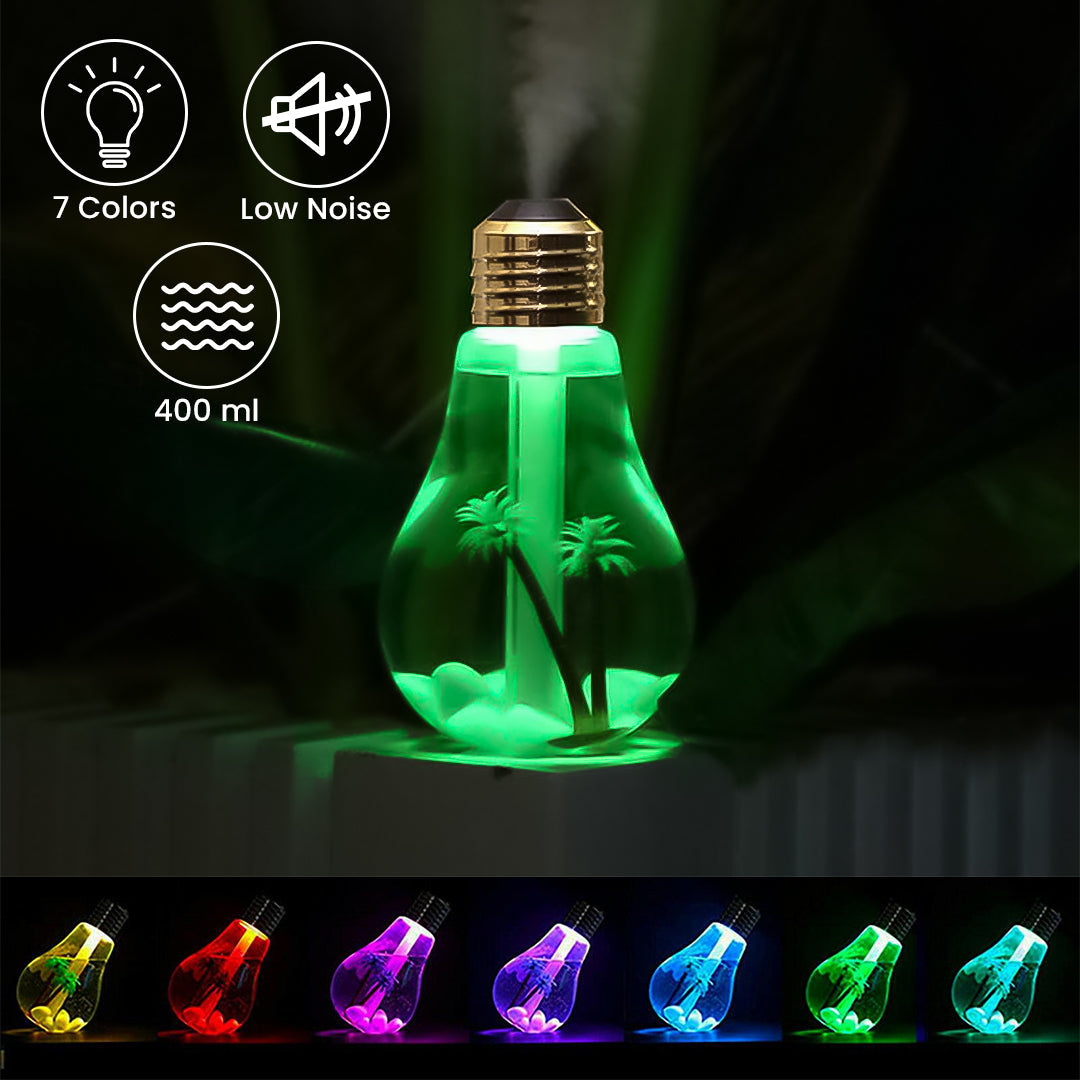 Portable LED Night Lamp with USB Mist Function – Compact Design for Bedroom or Office