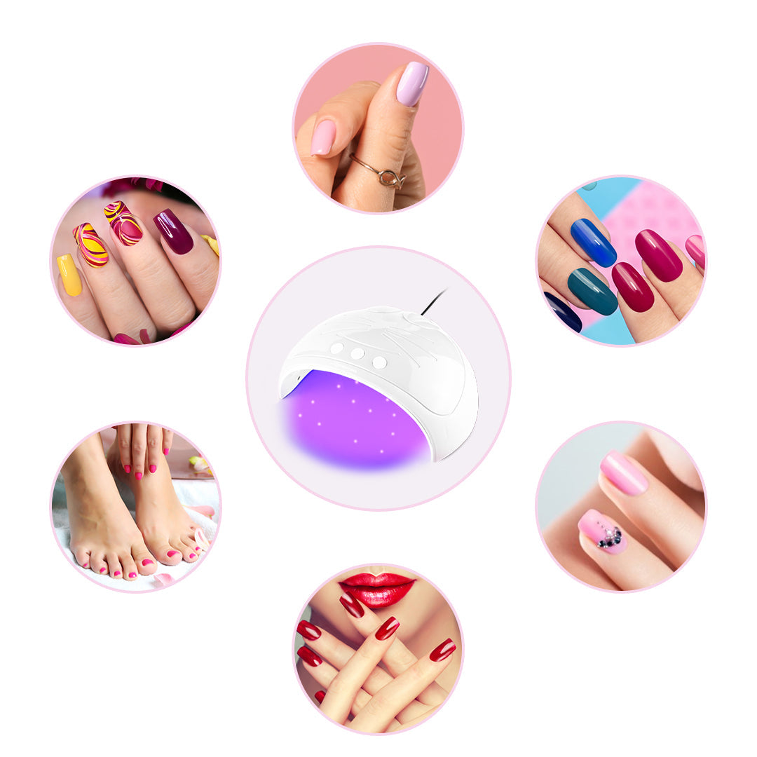 Cat Shaped UV LED Color Gel and Nail Dryer Lamp (White)
