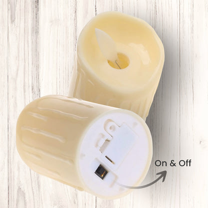 Decorative Set of 3 LED Candles with Battery for Ambiance