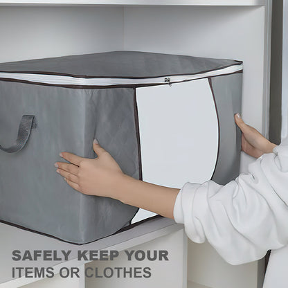 90L Clothes and Blanket Storage Bag Organizer Boxes Containers (Random Colour)
