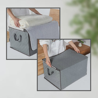 90L Clothes and Blanket Storage Bag Organizer Boxes Containers (Random Colour)