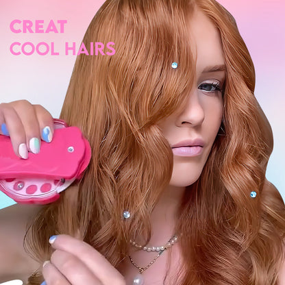 Hair claw ornament – close-up of the glitter detail