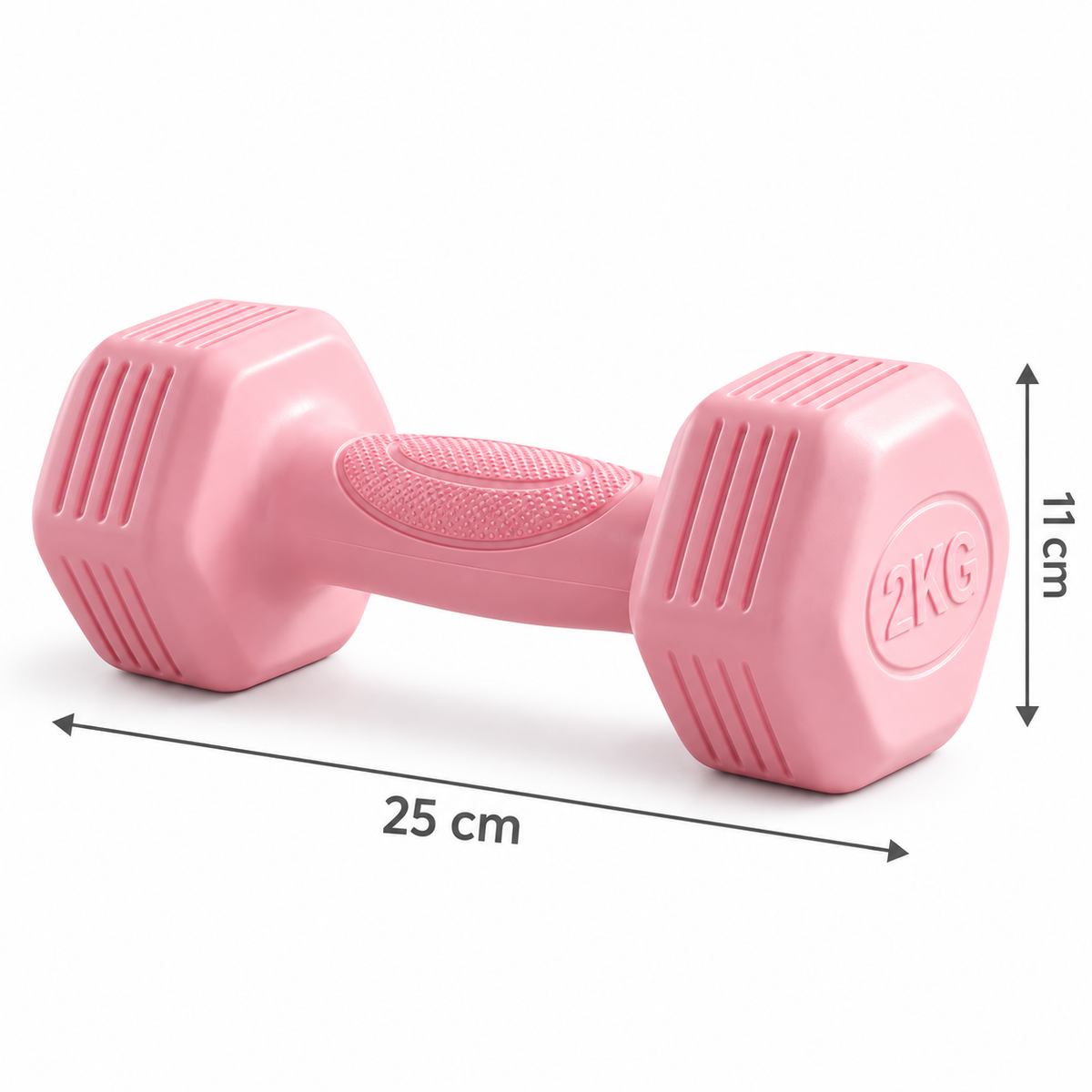 2x2kg Pink Dumbbell Set – 4kg Total, Comfort Grip Hand Weights for Home Workout, Fitness & Light Training