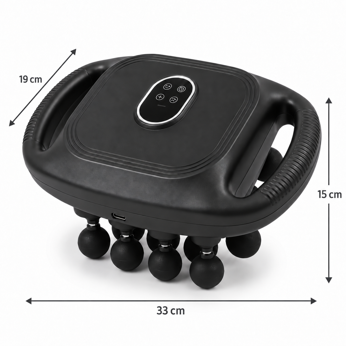 Rechargeable Handheld Body Massager – 16-Head Deep Tissue Massager for Back, Neck, Legs & Full Body | USB-C Cordless Portable Massage Device